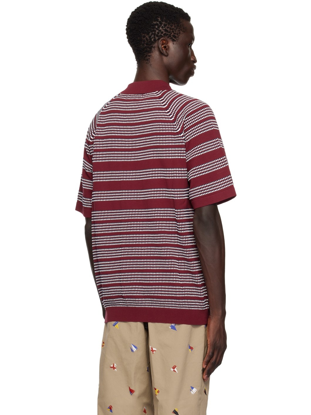 Red Jacquard Polo - 3