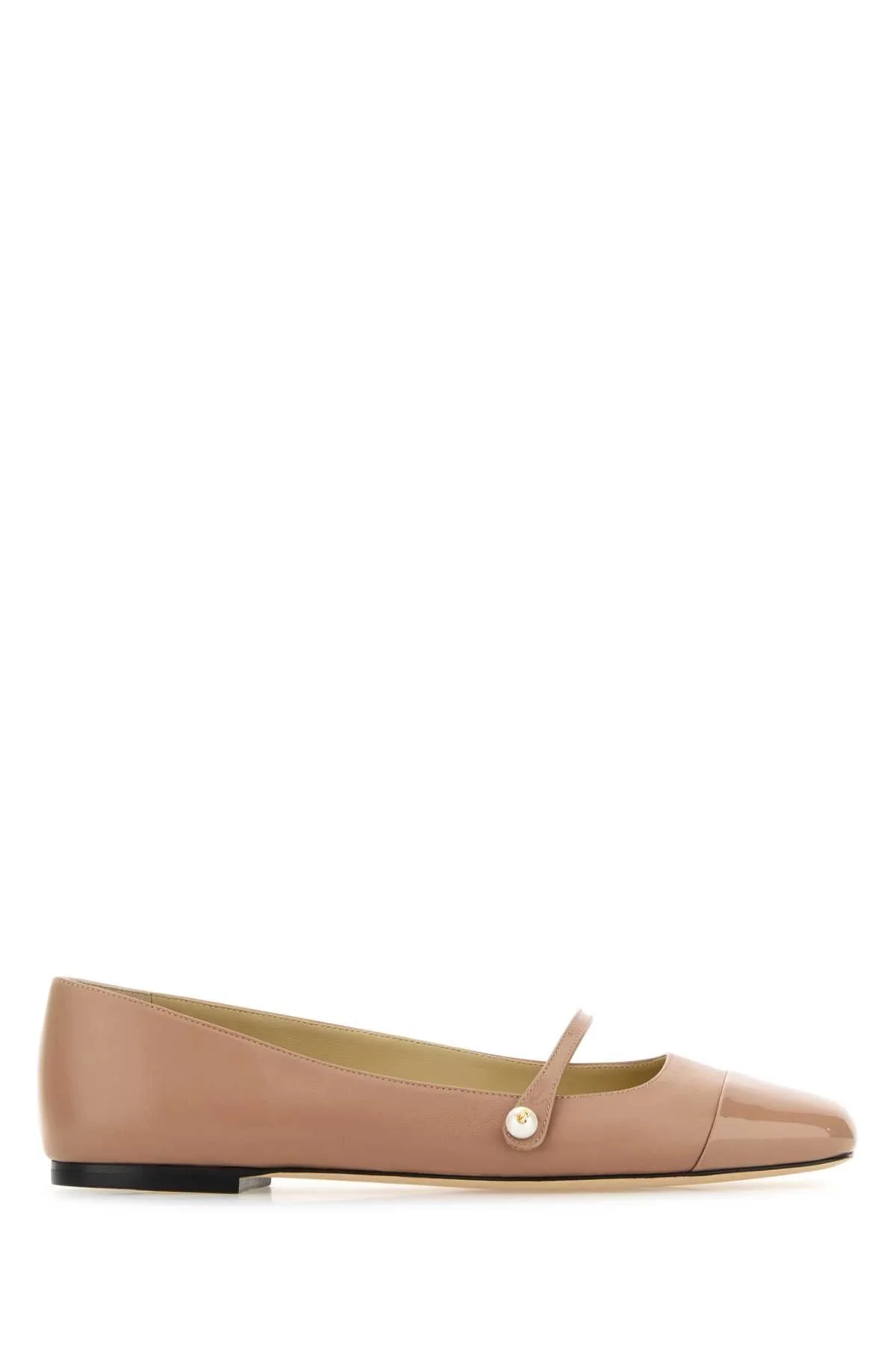 Jimmy Choo Women Skin Pink Nappa Leather Ballerinas - 1
