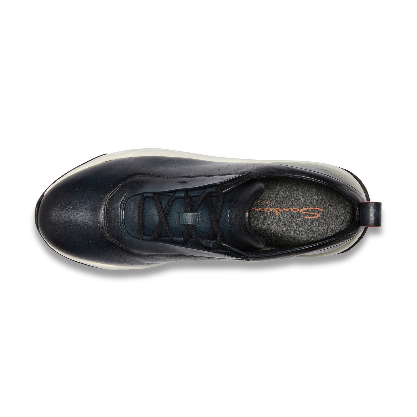 Men's blue leather sneaker - 5