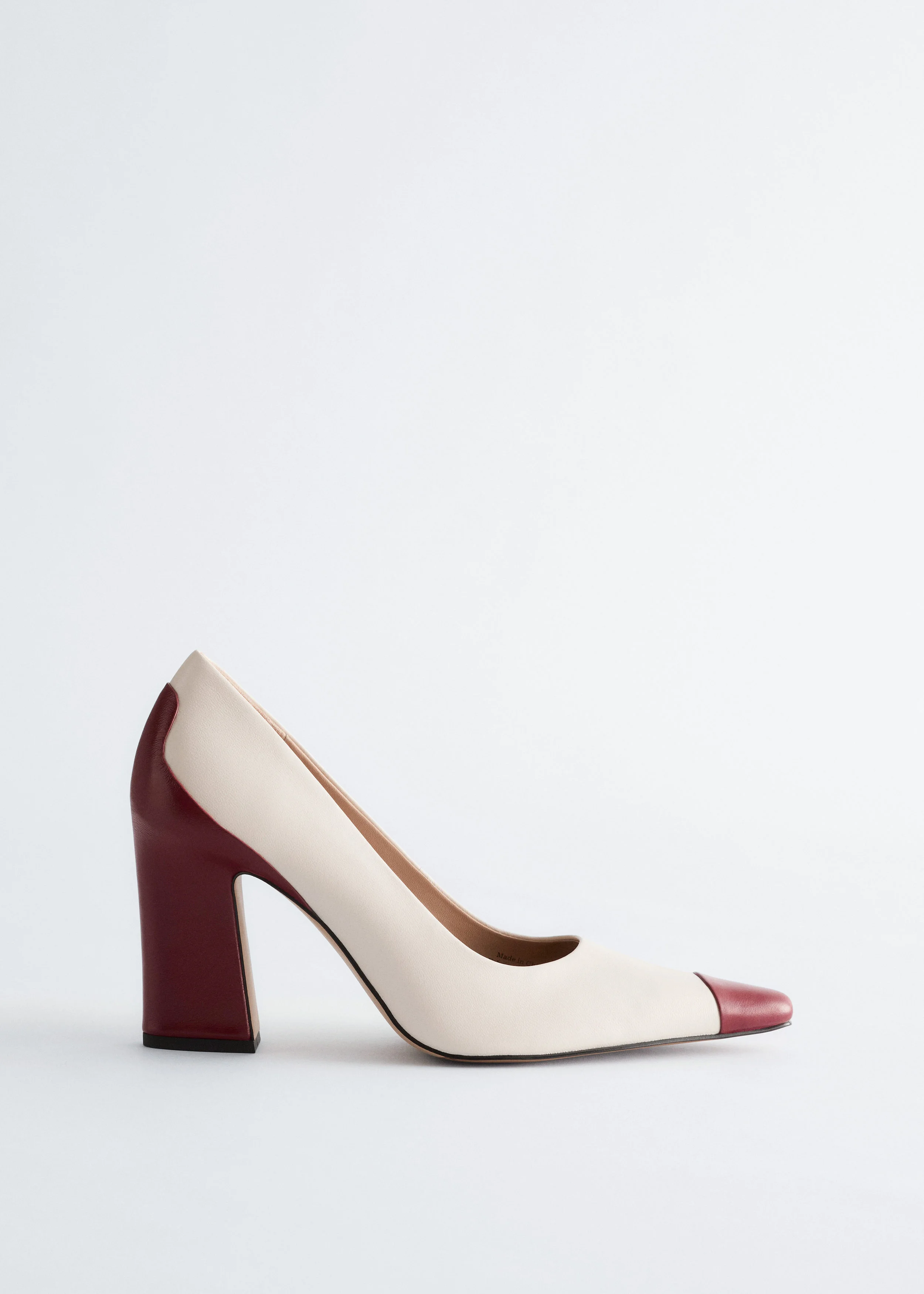 Colour-Blocked Leather Pumps - 1