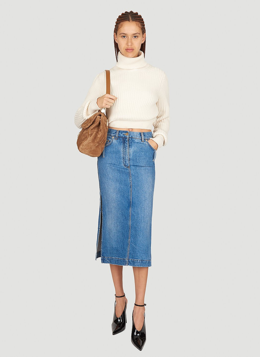 Dolce & Gabbana Women Denim Midi Skirt - 2
