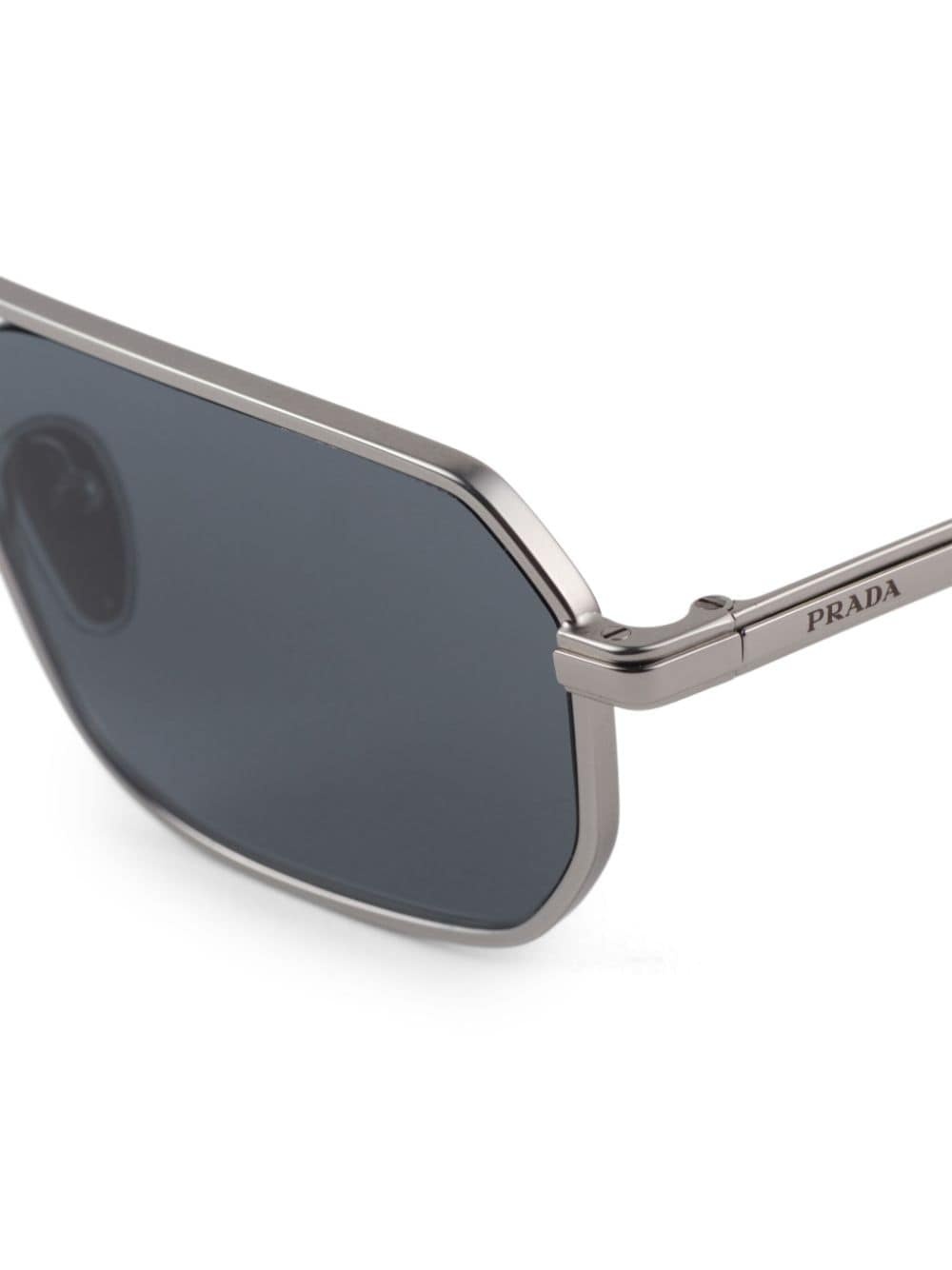logo-engraved geometric-frame sunglasses - 4