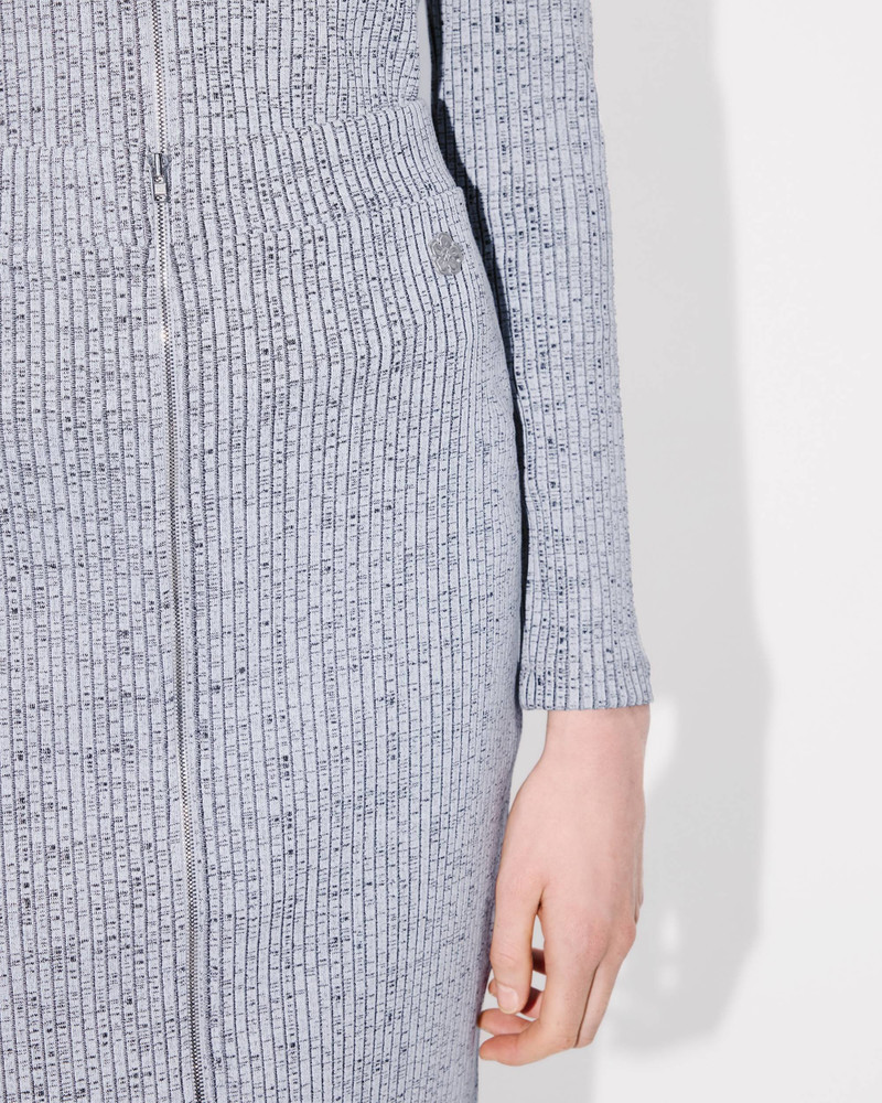Bicolor rib zipped skirt 6