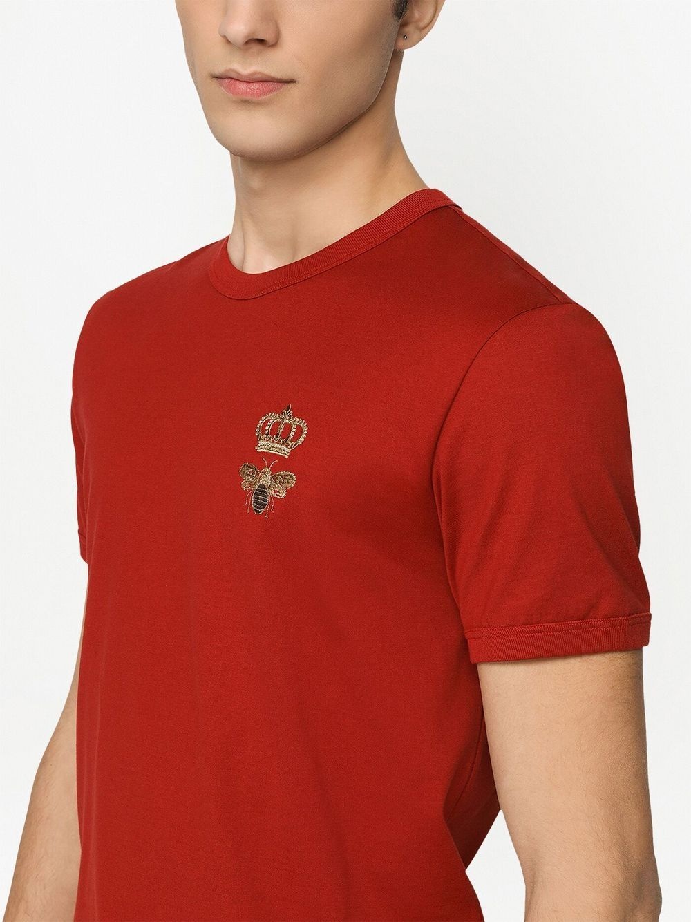 Bee and Crown applique T-shirt - 5