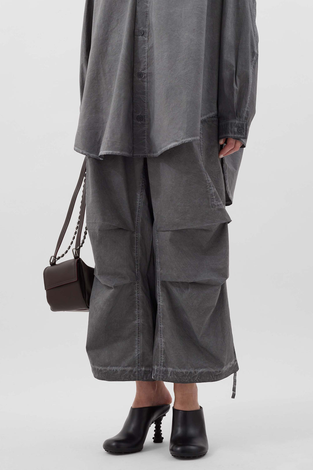 CARGO PANTS W COULISSE / anthracite - 2