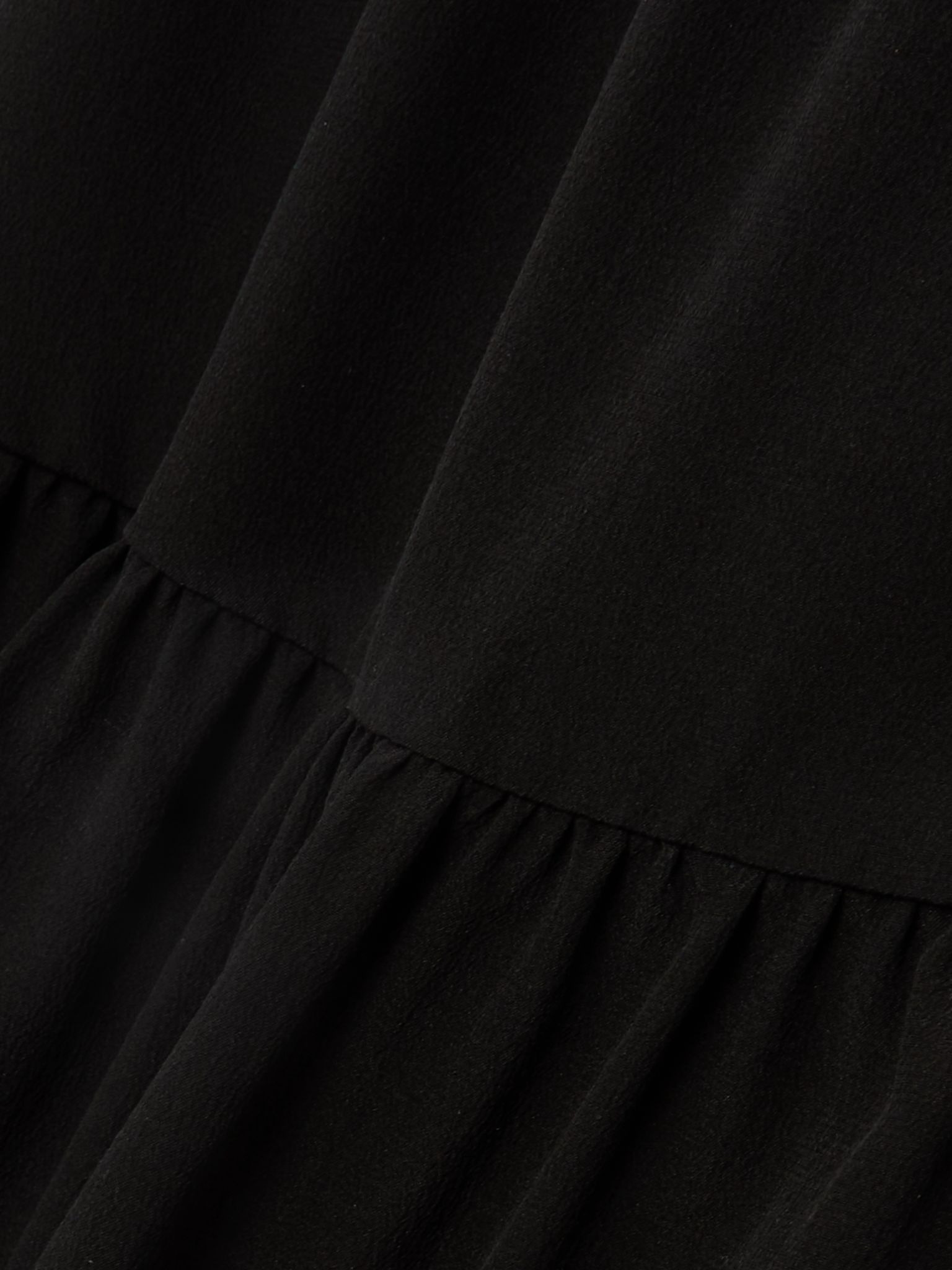Tiered ruffled silk-crepe mini dress Black - 4