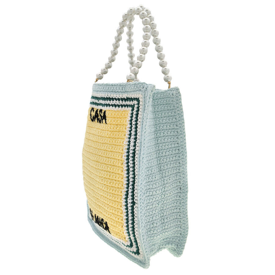 Casablanca Crochet Tote Bag With Embroidered Logo - 3