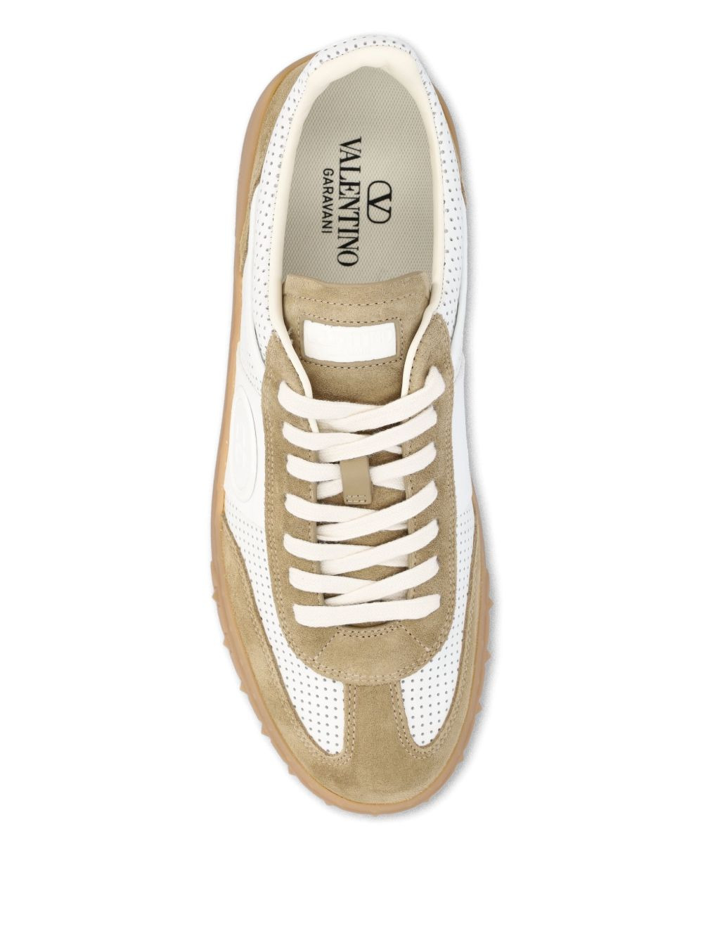 perforated leather sneakers - 3