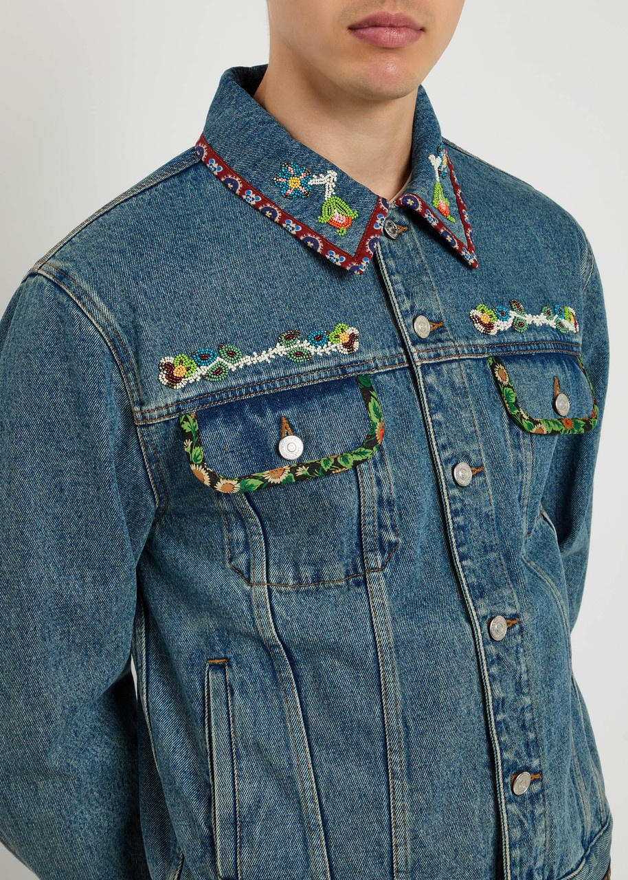 Valentino Garavani Beaded Denim Jacket - 5