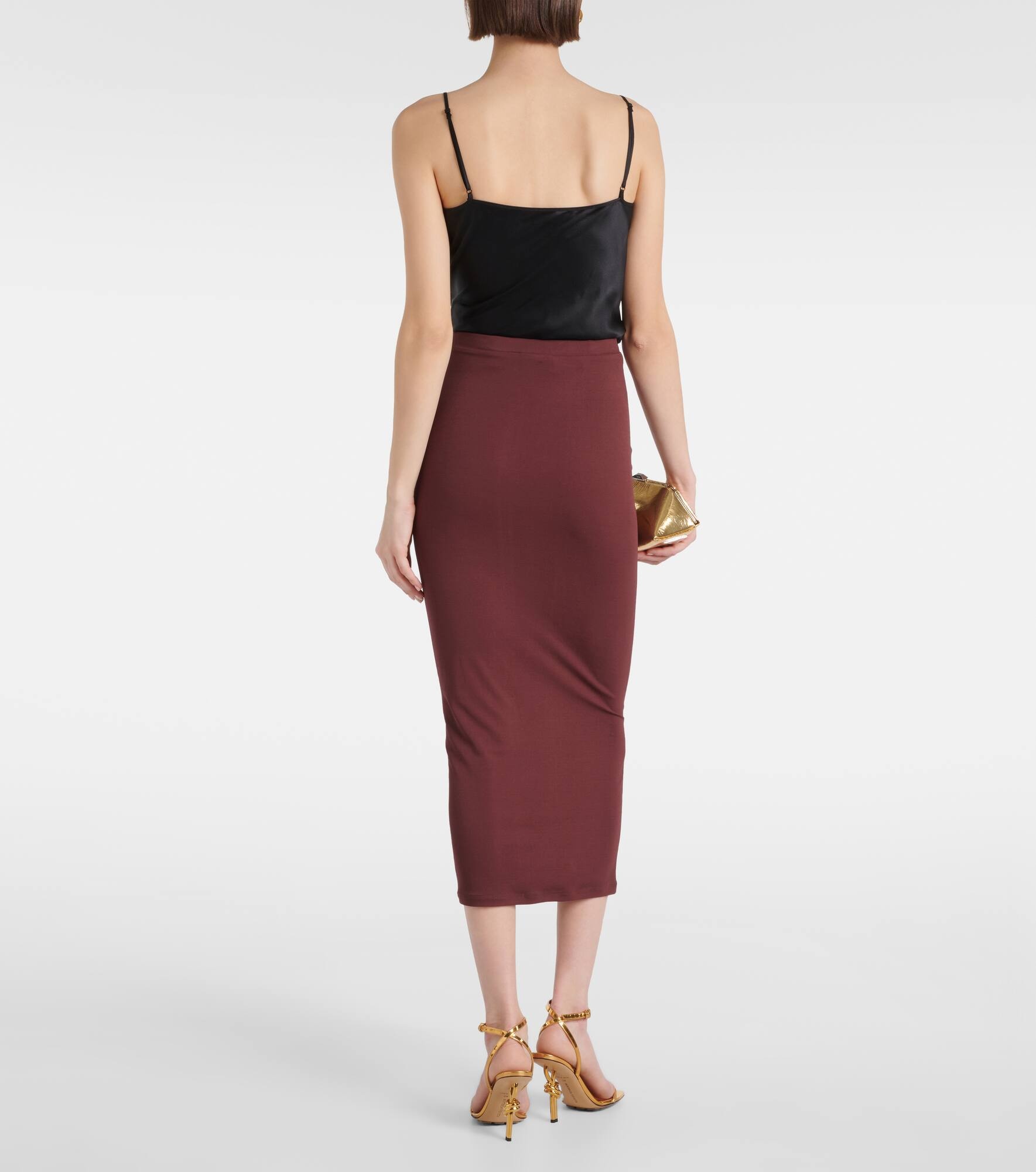 Jersey pencil skirt - 3