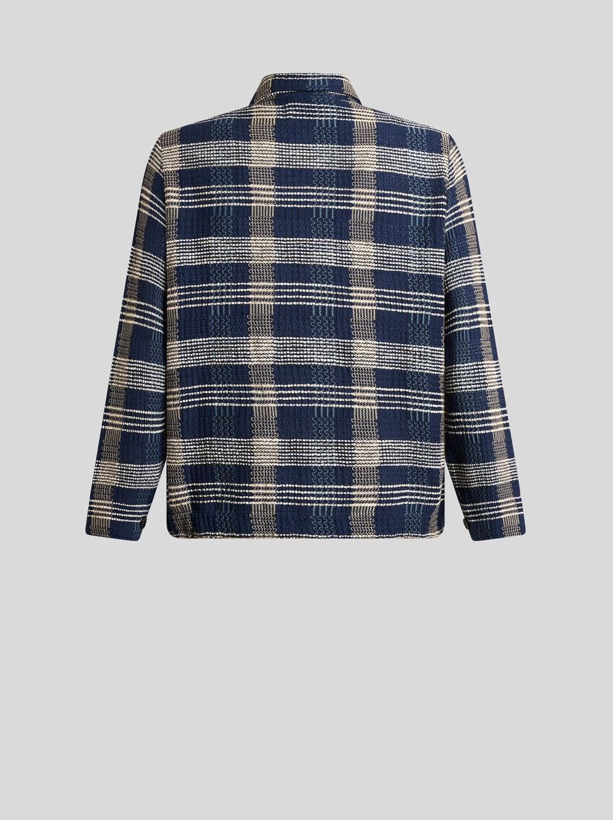 KNIT COTTON AND LINEN OVERSHIRT - 5