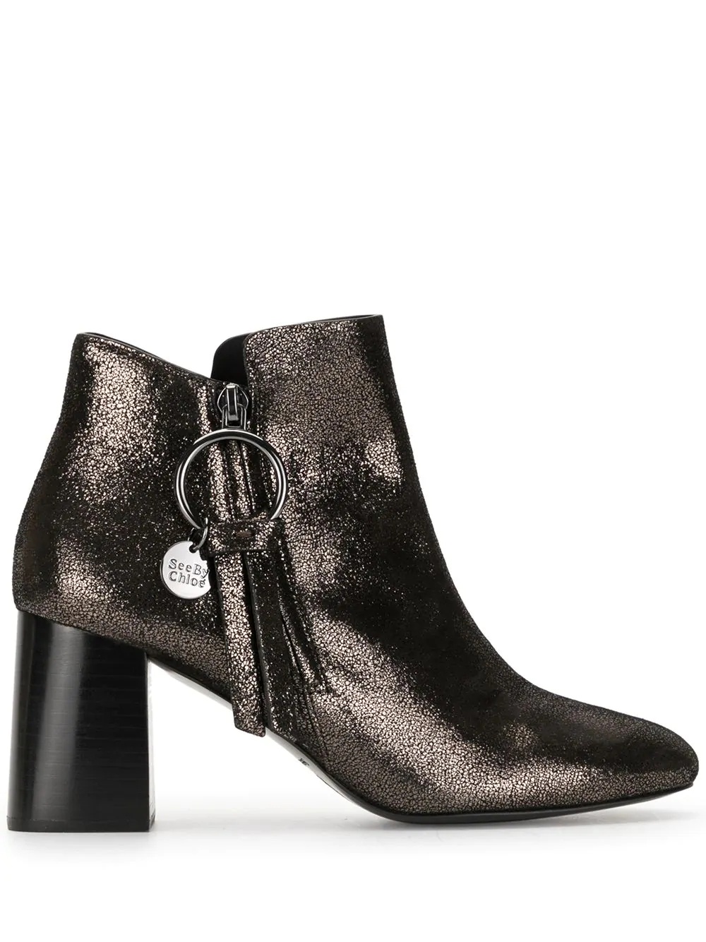 metallic ankle boots - 1