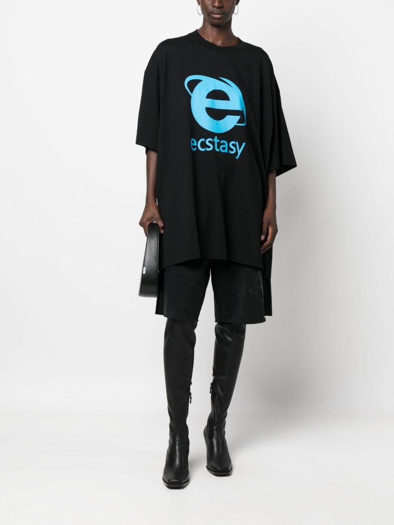 VETEMENTS Ecstasy graphic-print cotton T-shirt outlook