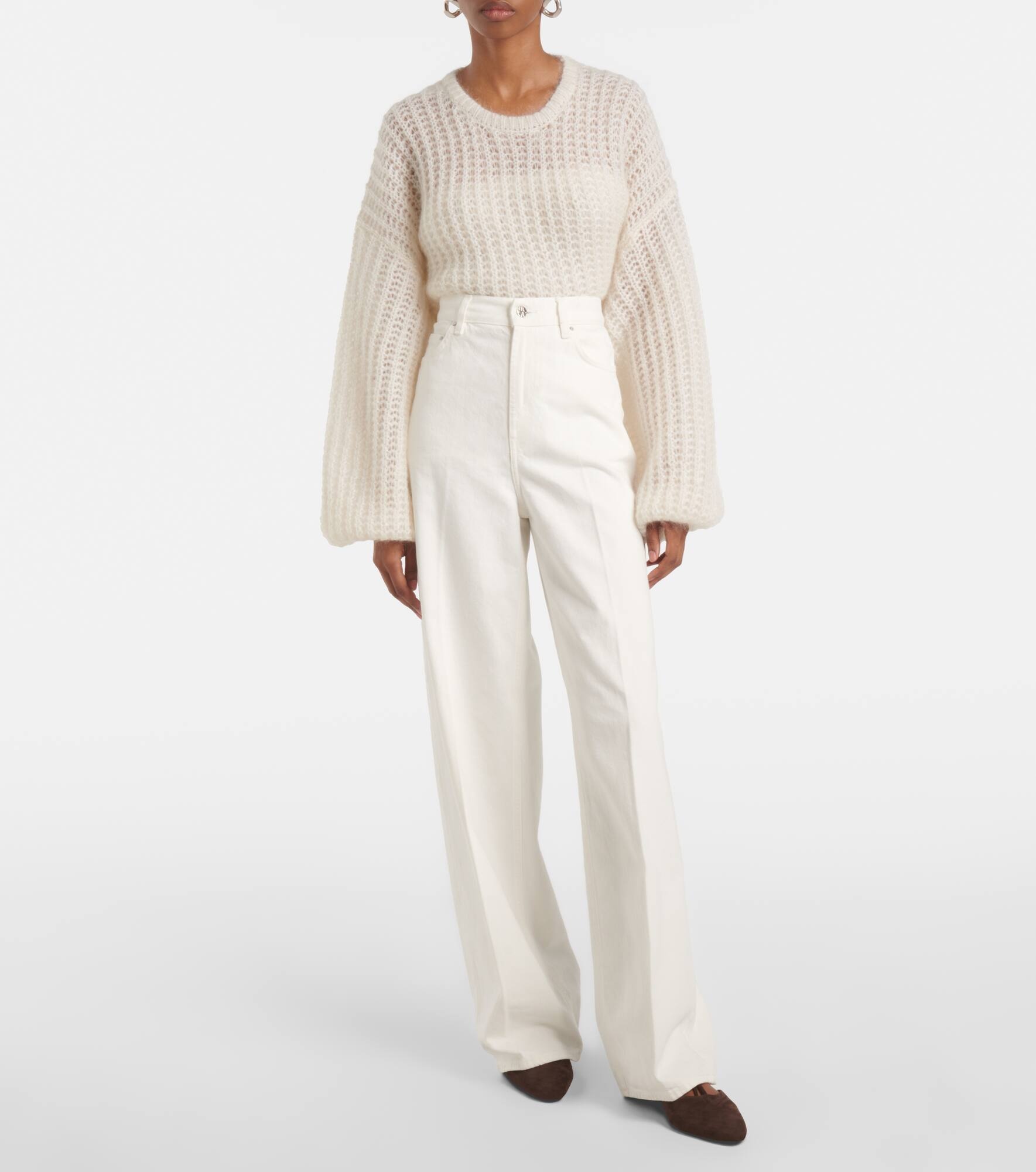 High-rise wide-leg jeans - 7