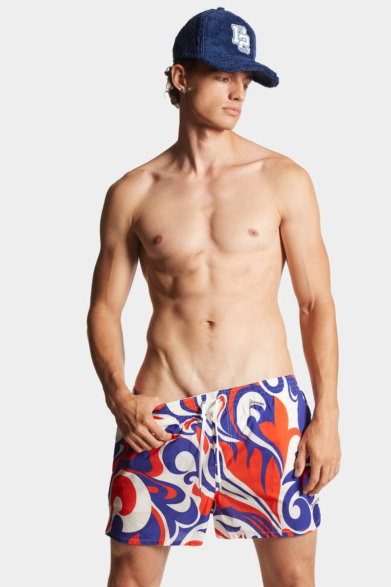 ALL OVER PRINTED BOXER MIDI - 3