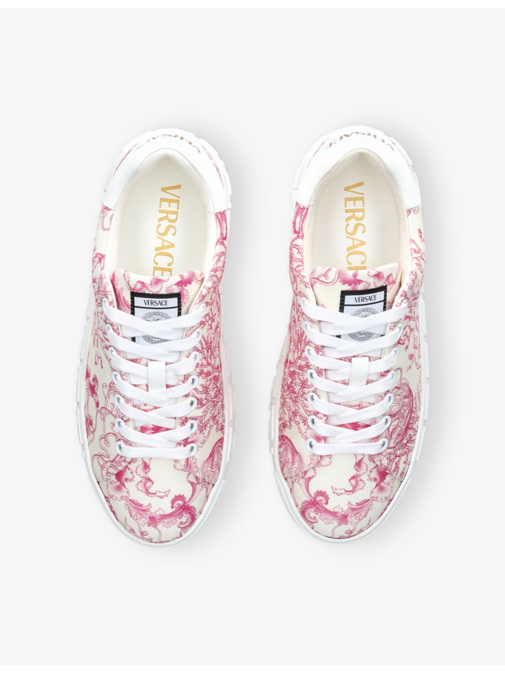 Greca Underwater Barocco-Print Woven Low-Top Trainers - 3