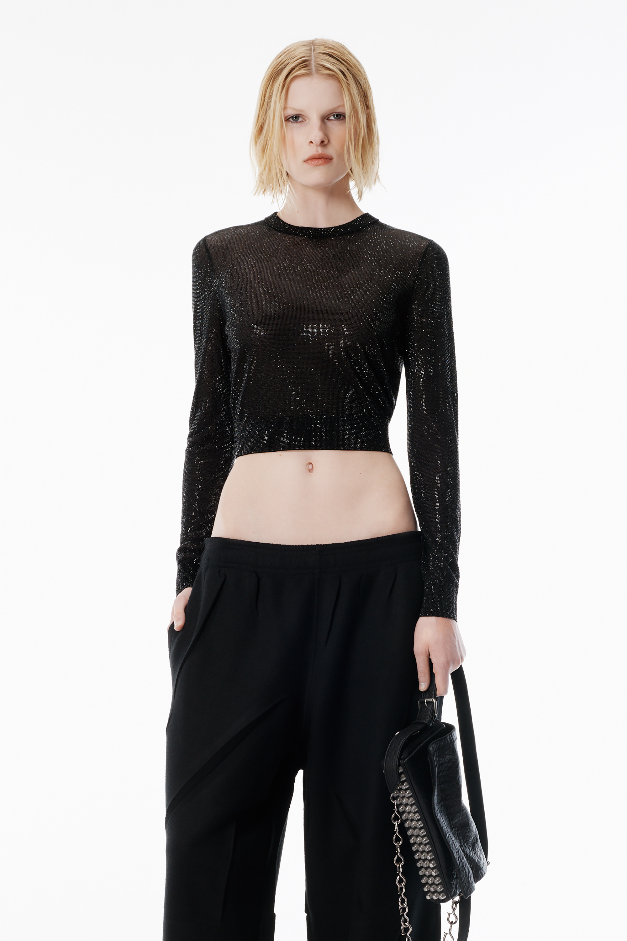 Black Crystal Hotfix Pullover - 2