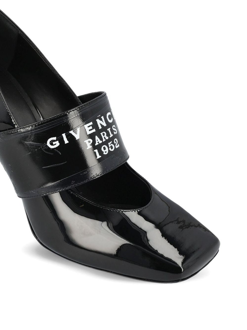 logo-plaque patent leather pumps - 3