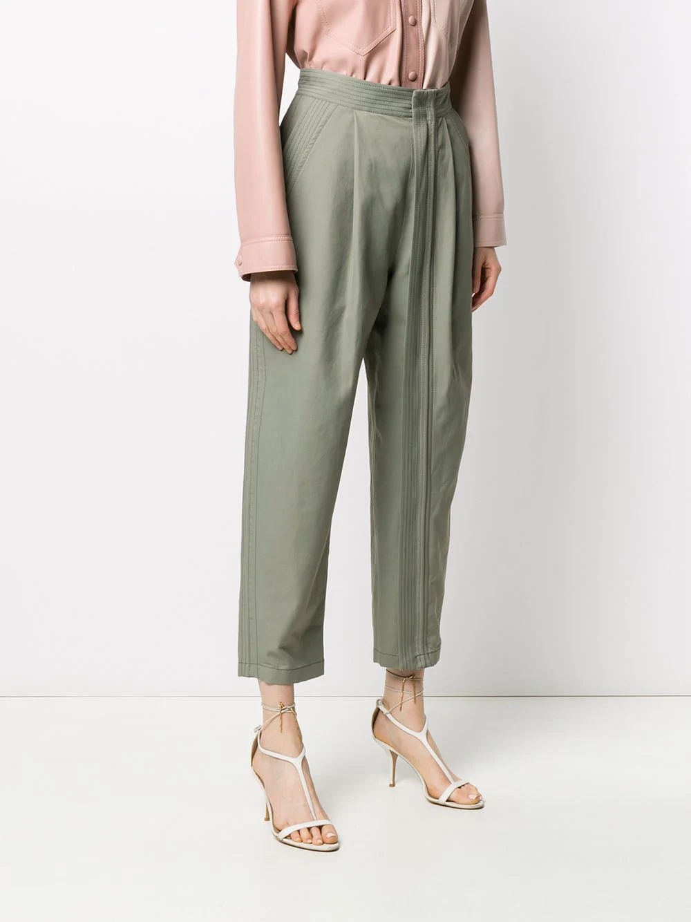 high-waist cropped trousers - 3