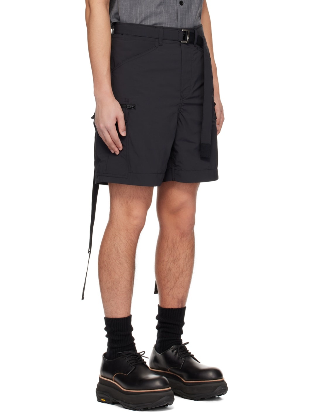 Black Belted Shorts - 2