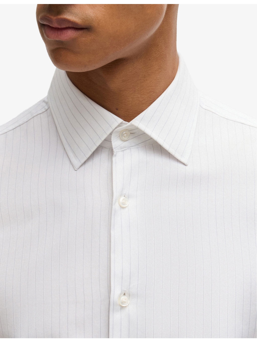 Striped slim-fit cotton shirt - 5