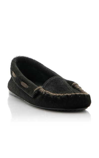 The Row Mabel Suede Mocassins black outlook