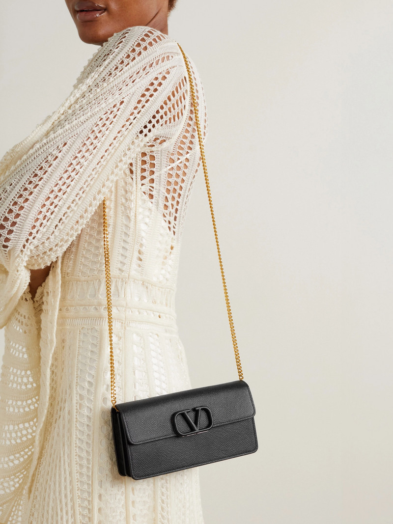 Valentino Vlogo Textured-leather Wallet outlook