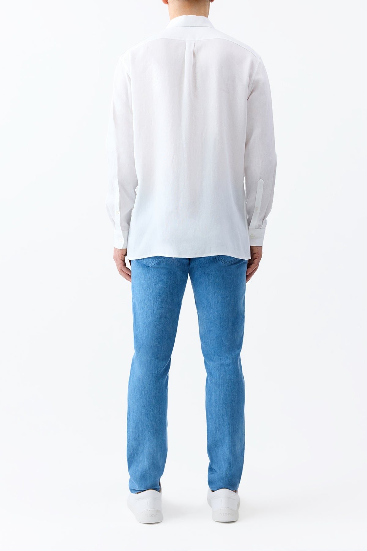 Nicolas Shirt in White Aloe Linen - 5