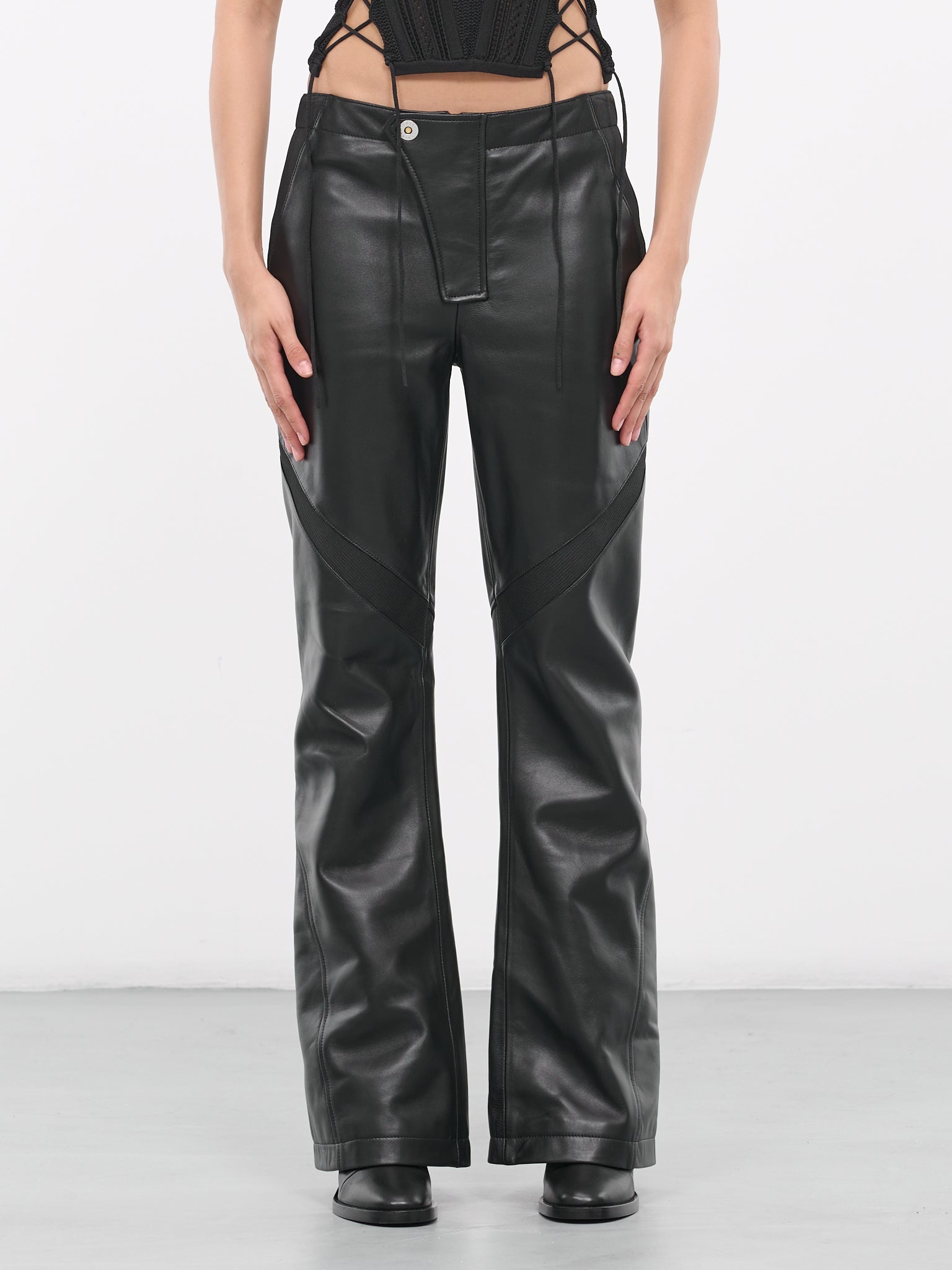 DION LEE, Leather Moto Pant