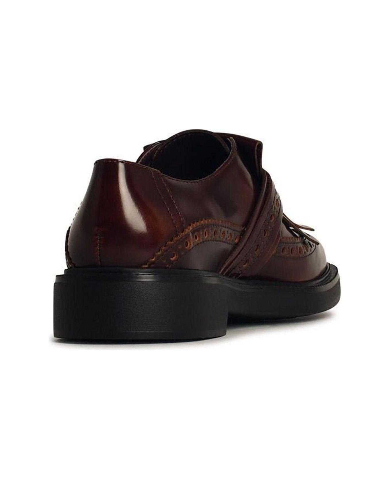 Fringe-detail Perforated Loafers - 2