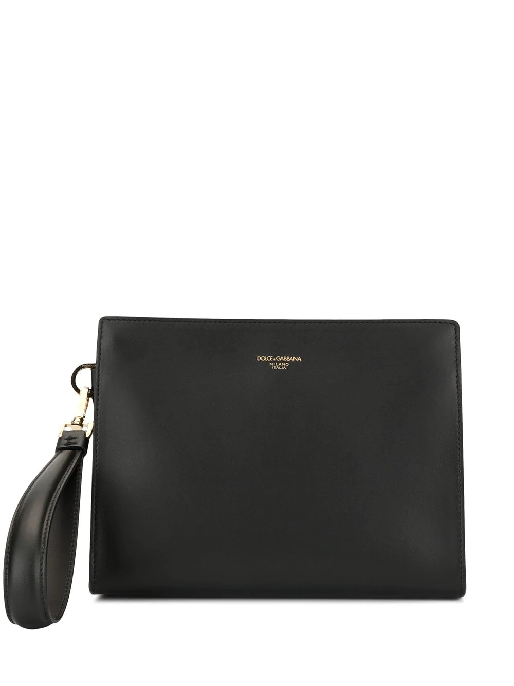 embossed logo clutch - 1