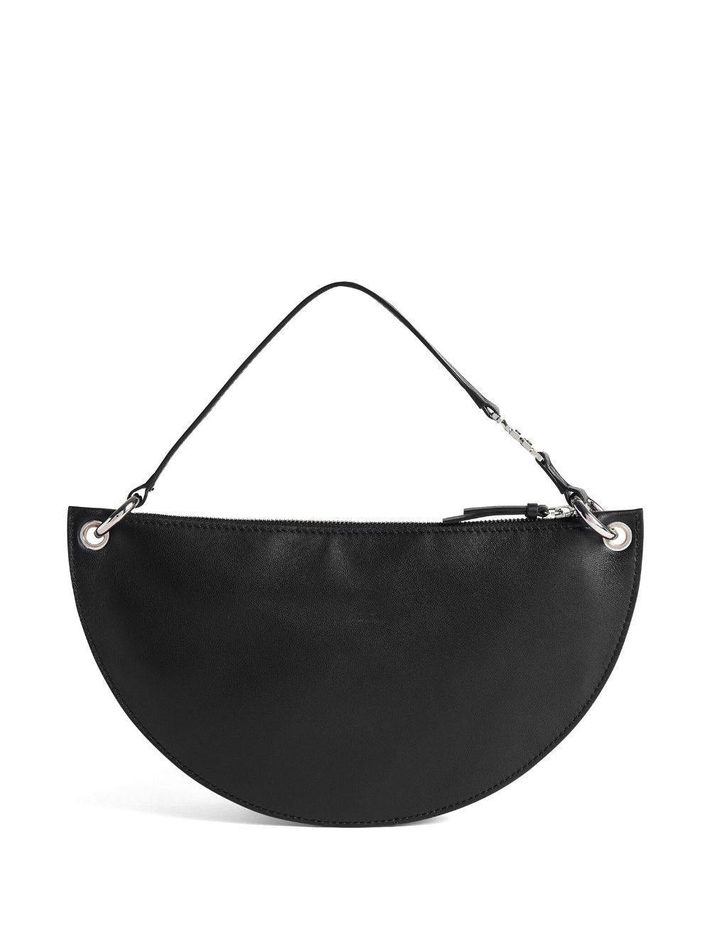 curved leather tote bag - 2