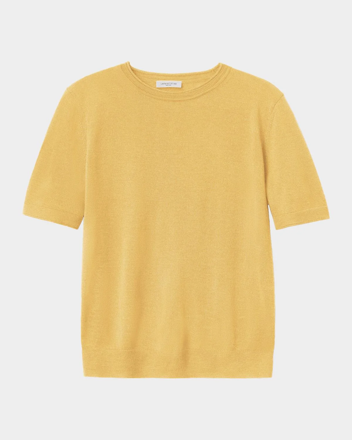 Crewneck Cashmere Rib Knit Sweater - 1