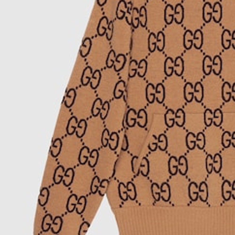 Gucci GG Wool Hooded Sweatshirt 'Camel Ebony' 770582-XKDSL-2667 - 5