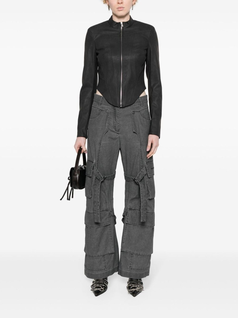 MISBHV cropped faux-leather jacket outlook