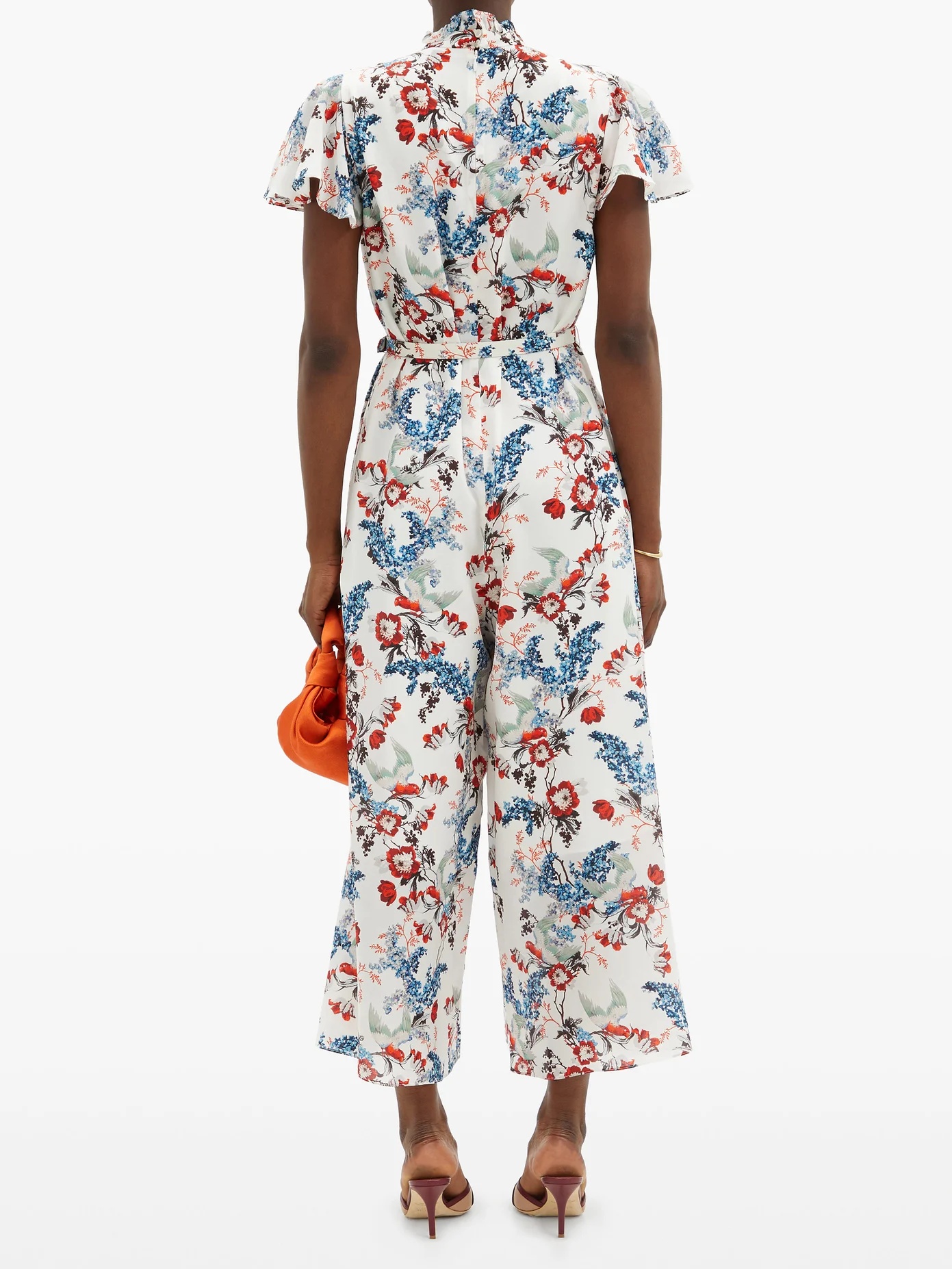 Ellamay belted Bird Blossom-print silk jumpsuit - 5