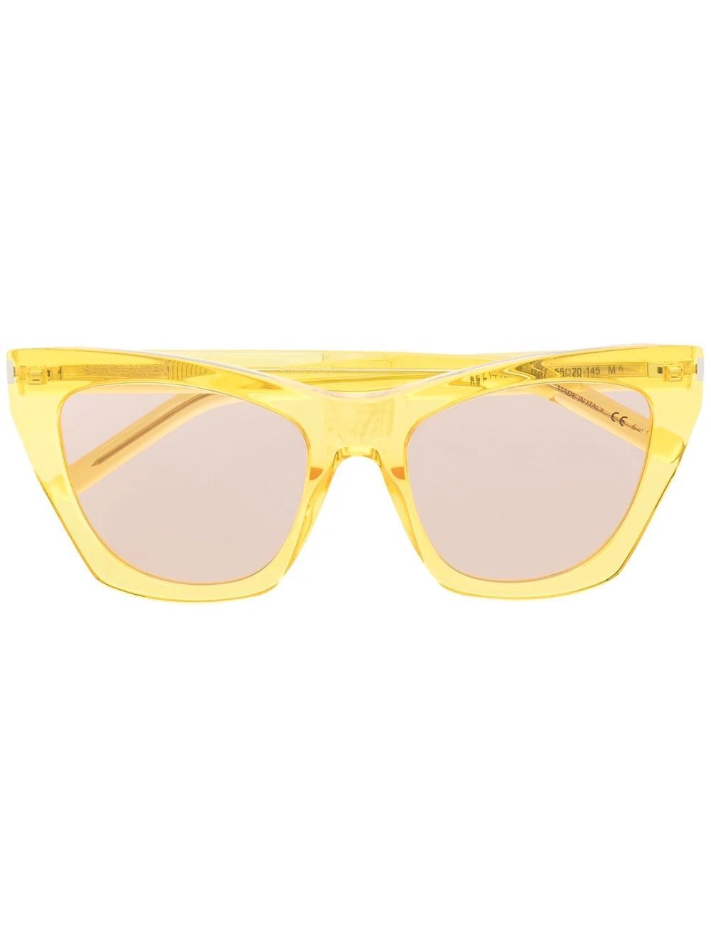 transparent cat-eye frame sunglasses - 1