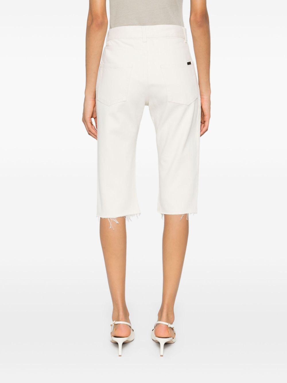 mid-rise knee-length shorts - 4