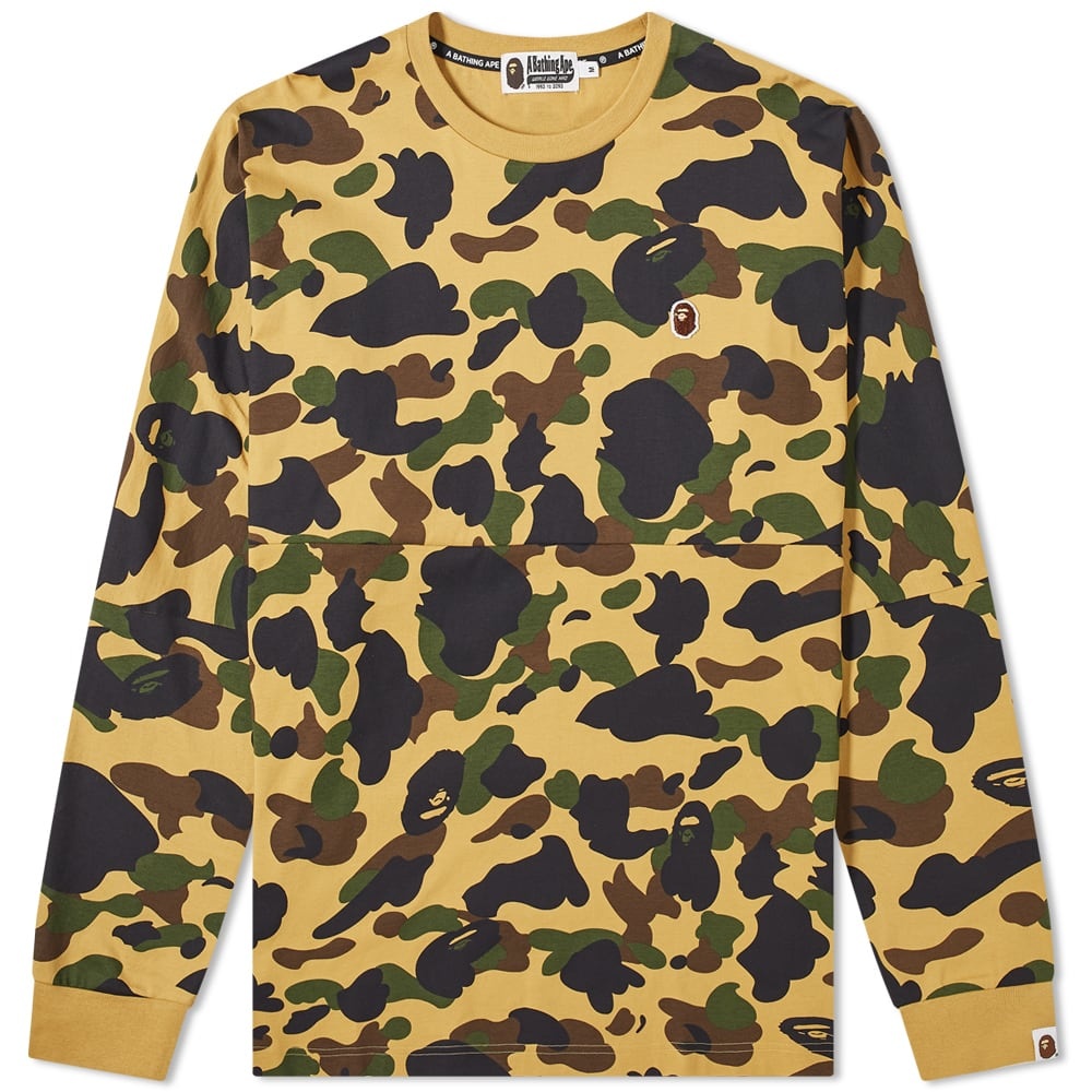 A Bathing Ape Long Sleeve 1st Camo Relaxed Tee - 1