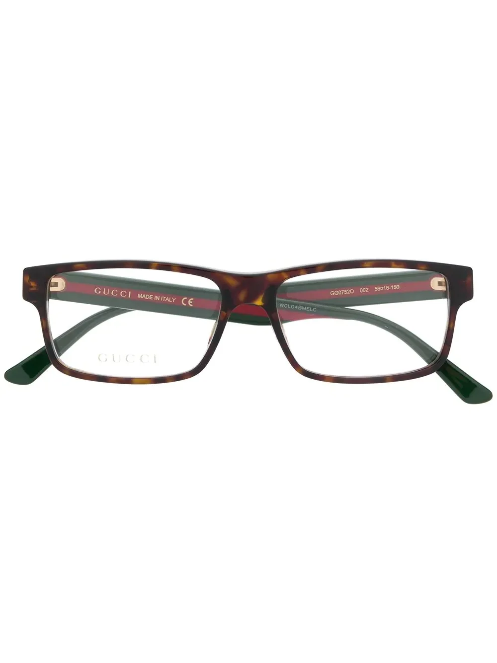 Web detail rectangular-frame glasses - 1