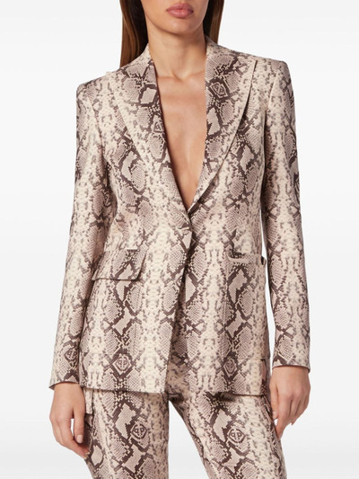 PHILIPP PLEIN python-print satin blazer outlook