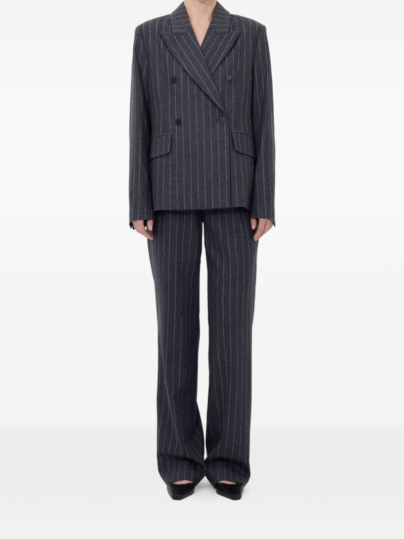 Loulou de Saison Kalen pinstripe double-breasted blazer outlook