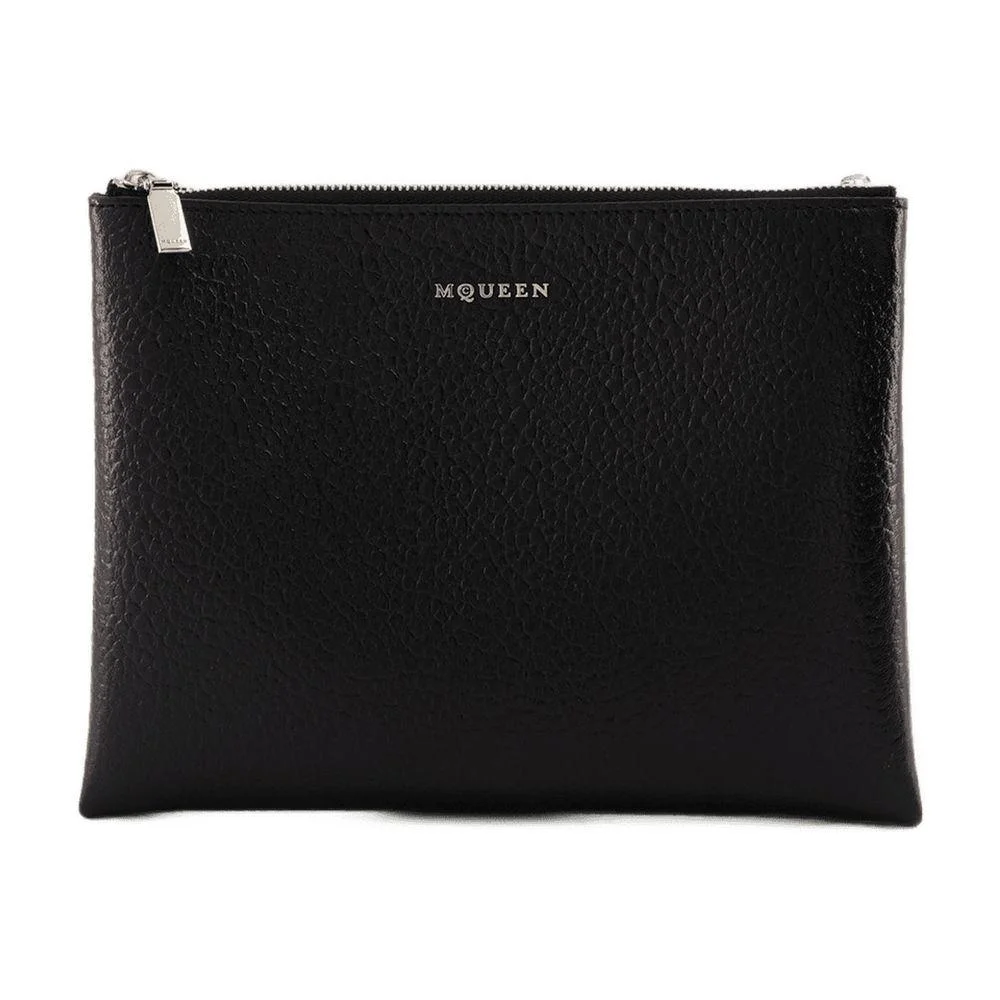 Alexander McQueen Black Leather Pouches - 1