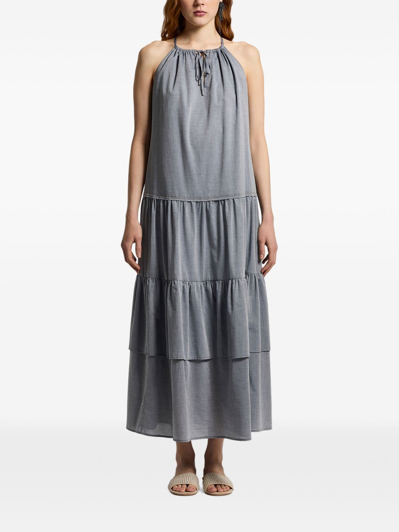 gathering-detail maxi dress 1