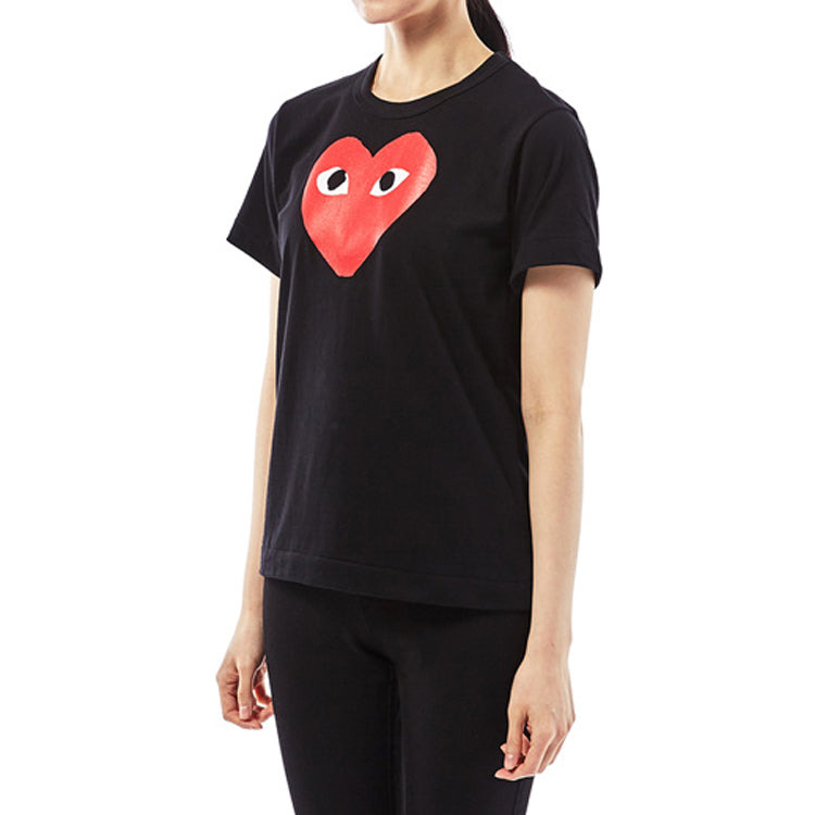 (WMNS) COMME des GARCONS PLAY T-Shirt Large Red Heart 'Black' AZ-T111-051-1 - 4