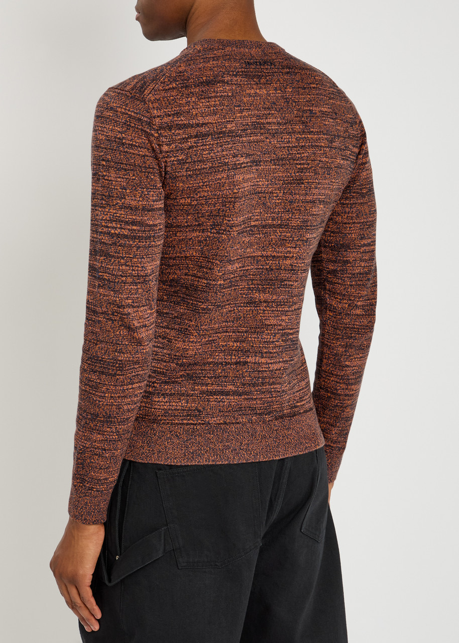 JW Anderson Melange Henley Knit Jumper - 3
