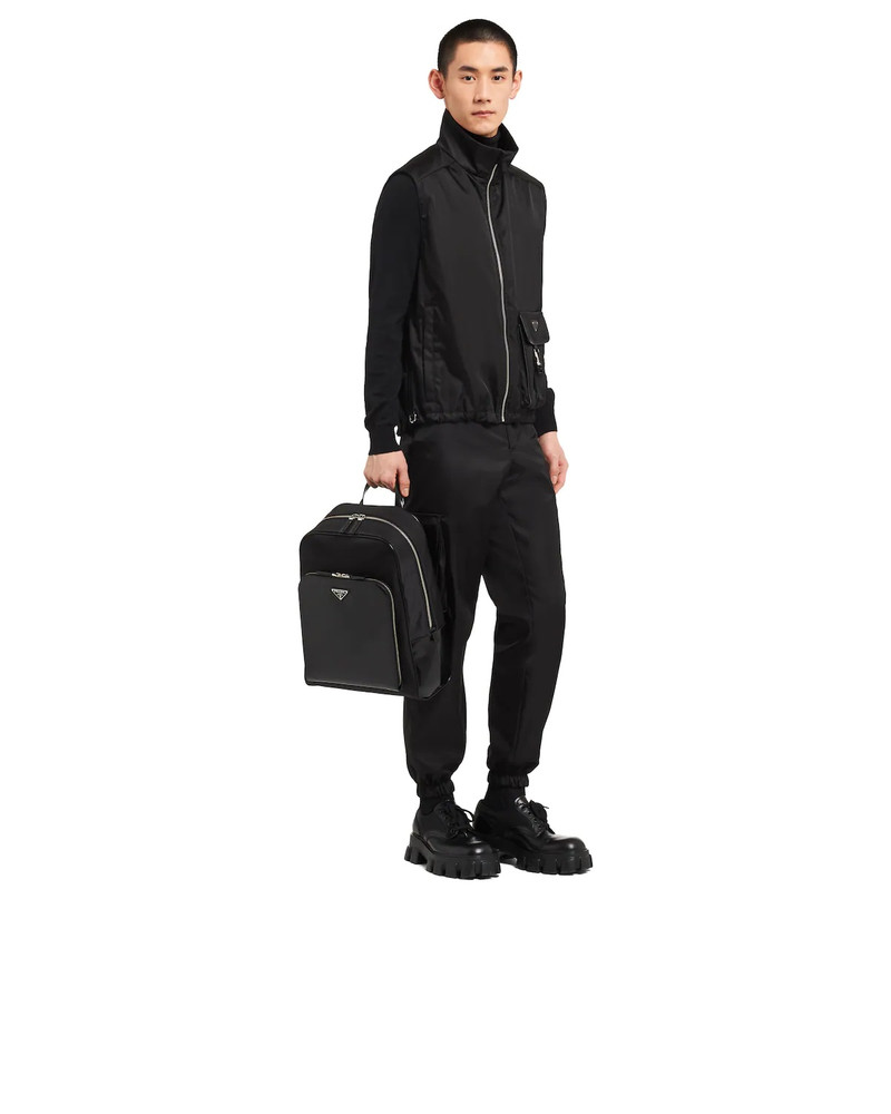 Re-Nylon and leather backpack 7