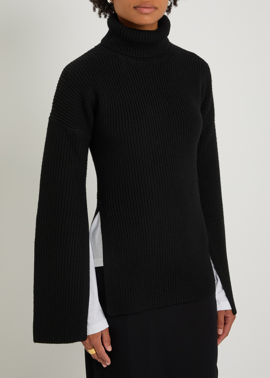 Toteme Slit Sleeve Ribbed Knit Jumper - 2