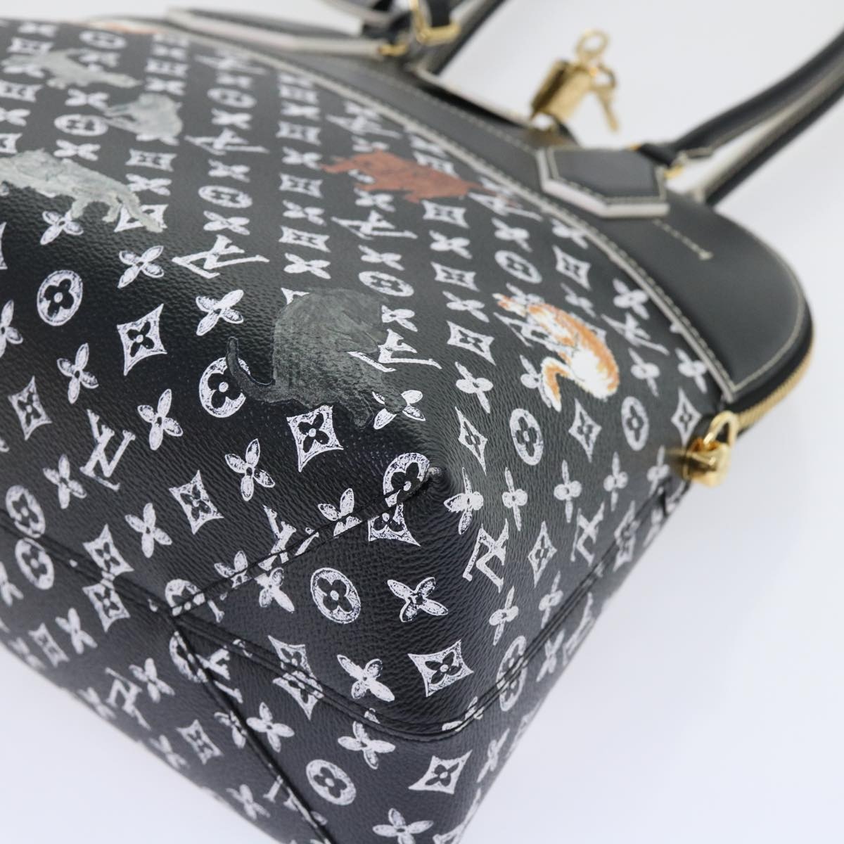 LOUIS VUITTON Catgram Alma Souple Hand Bag Black M44403 - 8