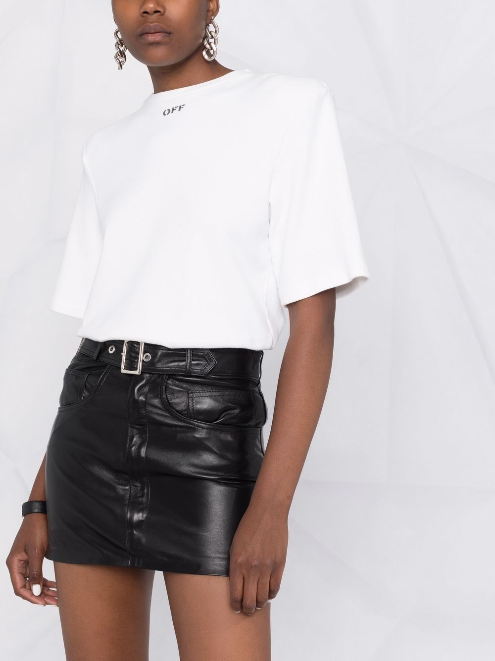 leather mini skirt - 5